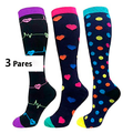Meia de Compressão Esportiva (3 pares)